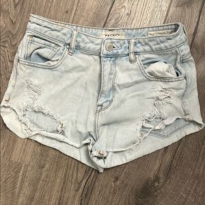 PacSun Light Wash Distressed Jean Shorts